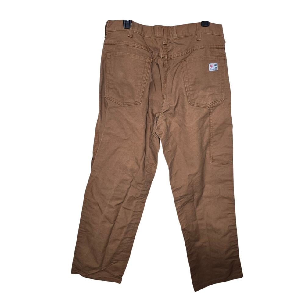Tyndale Mens Welding Flame Resistant Canvas Pants Jeans Brown Tan Size 35W x 30L - Picture 7 of 7